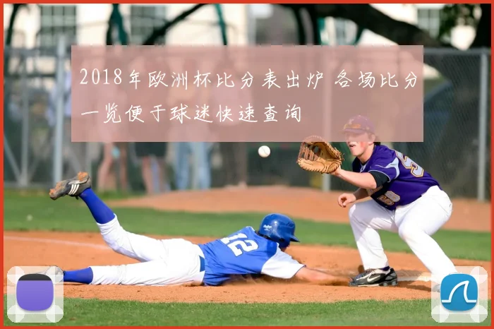 2018年欧洲杯比分表出炉 各场比分一览便于球迷快速查询